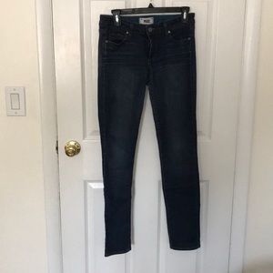 Paige Jeans size 28 skinny midrise blue.
